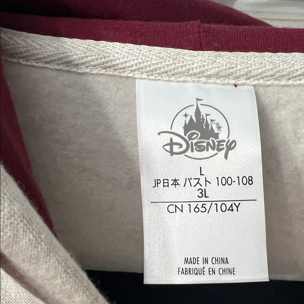 Disney Winnie the Pooh Zip Up Hoodie Cream Graphic Sweatshirt NWT Size Large - Picture 2 of 4